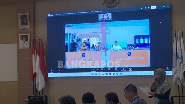 SPPG -- Wakil Bupati Bangka, Syahbudin, saat membuka sosialisasi kebijakan pengelolaan air limbah dapur pada SPPG MBG di Kabupaten, Kamis (18/6/2026)