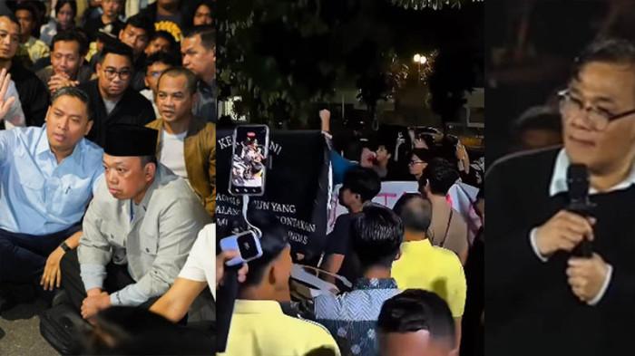DISKUSI UGM RICUH - Tiga orang pejabat yang mengikuti diskusi dievakuasi saat diskusi UGM Senin (15/6/2026) berujung ricuh. Sempat terjadi aksi dorong dan kejar-kejaran antara mahasiswa dan pejabat. Wamentan Sudaryono dan Budiman Sudjatmiko bersuara soal ini.