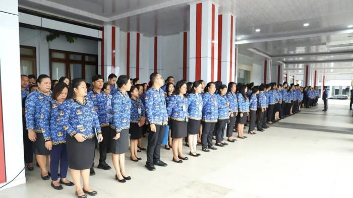 Plt Bupati Sitaro Heronimus Makainas pimpin Apel Korpri