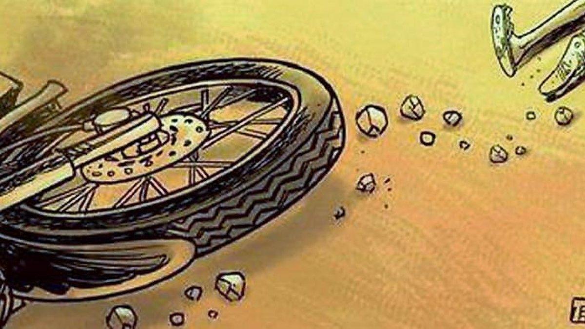 ILUSTRASI kecelakaan motor