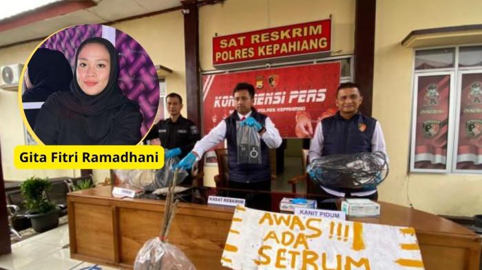PENETAPAN TERSANGKA - Polres Kepahiang saat melakukan rilis penetapan tersangka pada Senin (2/2/2026). Satreskrim Polres Kepahiang menetapkan seorang pria berinisial MK (57), warga Desa Embong Ijuk, Kecamatan Bermani Ilir, dalam kasus kematian Gita (inser)