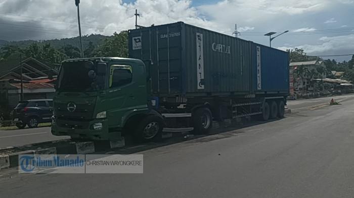 Kecelakaan truk kontainer di Minahasa Utara Sulut Kamis 18 Juni 2026