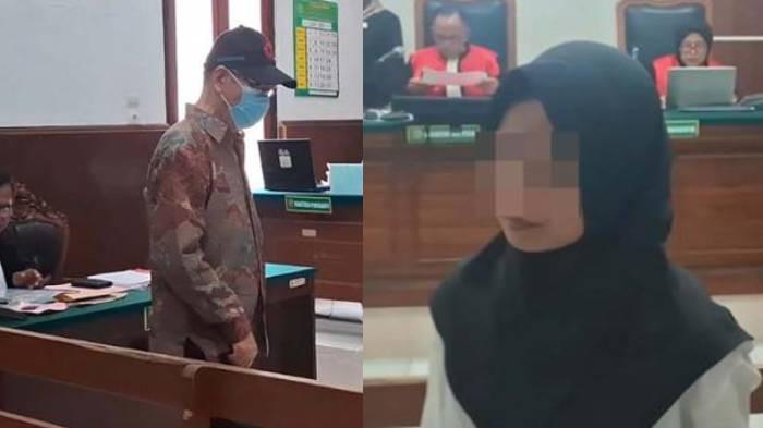 HUBUNGAN - Kolase foto (kiri) Korban pencurian uang miliaran rupiah, Tonny Soegiono, memakai masker dan topi, saat hadir memberikan kesaksian, di Ruang Sidang Sari 2, Pengadilan Negeri Surabaya, Rabu (10/6/2026) pukul 14.00 WIB. (kanan) Terdakwa, terapis Spa, Nur Hasannah Prasetya, menghadiri persidangan perkara penggelapan uang tunai miliaran rupiah milik Tonny Soegiono, di Ruang Sidang Sari 2 Pengadilan Negeri Surabaya, Rabu (3/6/2026).