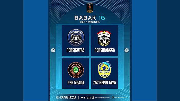GRUP PERSIKOTA FC - Persikotas FC di Grup AA. Duel sengit Persikotas Kota Tasikmalaya kembali bakal segera tersaji di Grup AA babak 16 besar Liga 4 Piala Presiden 2026, pada akhir pekan ini.(Foto: Tangkap layar IG persikotas)