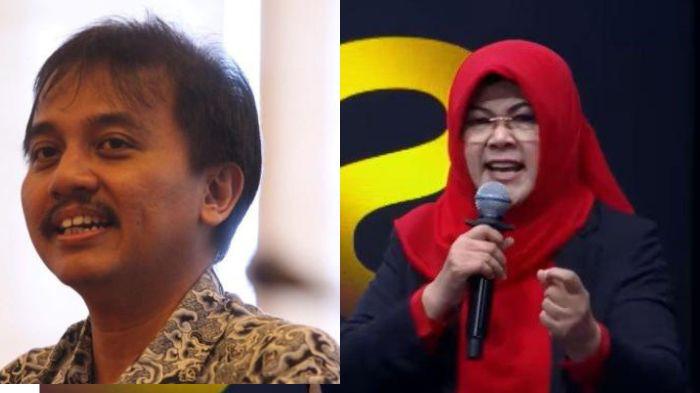 DITANGKAP POLISI - Dua tersangka, Roy Suryo (kiri) dan Tifauziah Tyassuma atau Dokter Tifa (kanan), dikabarkan telah diamankan oleh penyidik Polda Metro Jaya pada Jumat (19/6/2026) terkait perkembangan kasus ijazah Joko Widodo. Kuasa hukum pertanyakan langkah penyidik. Kepolisian memastikan berkas sudah lengkap.