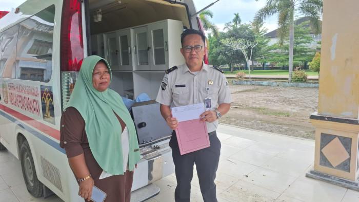 Seorang warga binaan pemasyarakatan (WBP) di Lapas Kelas IIA Jambi