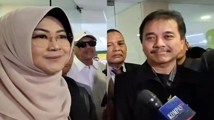 DITANGKAP POLISI : Roy Suryo Dijemput 6 Polisi Saat Lagi Istirahat, Dokter Tifa di Parkiran Saat Hendak Ujian Seminar. Foto Tribunnews.com/Fahdi Fahlevi