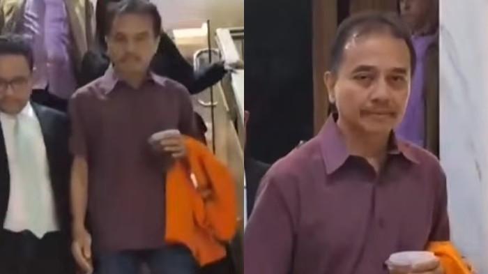 DITAHAN POLISI - Ekspresi wajah Roy Suryo tampak pucat dan bungkam penuh ketegangan saat ditangkap oleh penyidik Direktorat Reserse Kriminal Umum Polda Metro Jaya pada Jumat (19/6/2026) pagi.