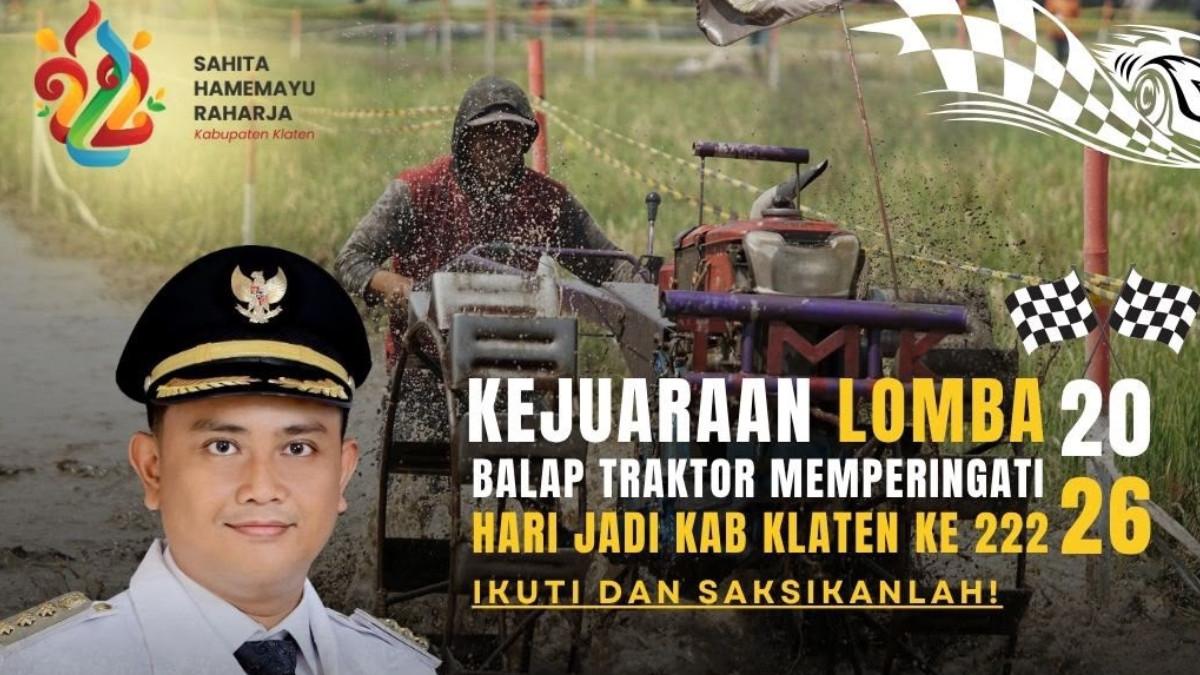 KABAR KLATEN - Flyer lomba balap traktor di Klaten.
