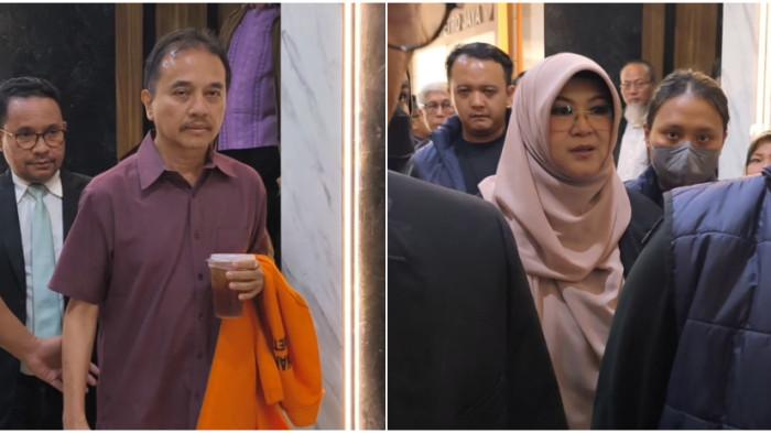 Tersangka kasus tudingan ijazah palsu Presiden ke-7 RI Joko Widodo (Jokowi), Roy Suryo dan dokter Tifa, saat digiring ke Rutan Polda Metro Jaya, Jakarta Selatan, Jumat (19/6/2026).