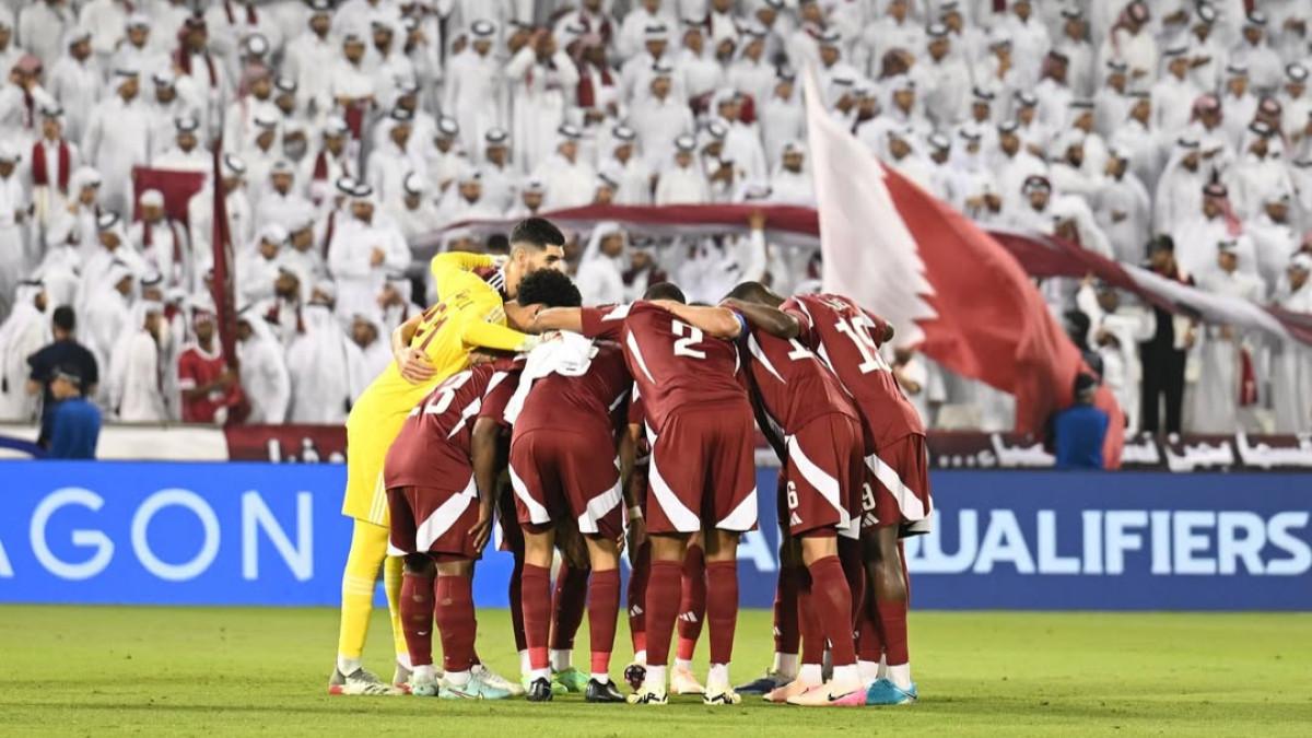 PIALA DUNIA 2026 - Potret Timnas Qatar dalam gelaran Kualifikasi Piala Dunia AFC 2026 pada 15 Oktober 2025. Terbaru