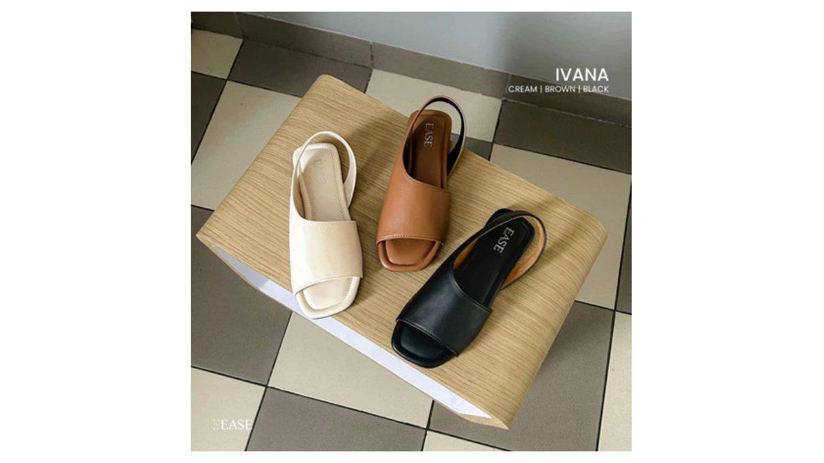 Ilustrasi rekomendasi sandal wanita simpel - EASE Ivana Sandal
