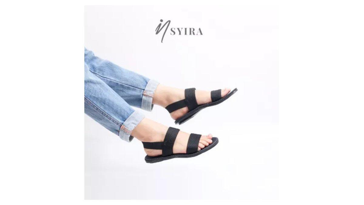 Ilustrasi rekomendasi sandal wanita simpel Insyira Sandal Wanita Talincang Turki