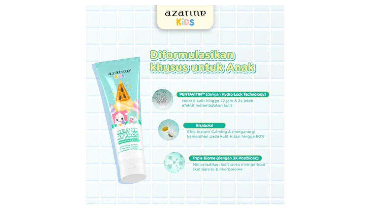 llustrasi kandungan utama produk Azarine Kids Melt On My Face Moistur Ice Cream