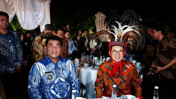 PERESMIAN - Menteri Kebudayaan RI Fadli Zon dan Gubernur Sulawesi Utara Yulius Selvanus Komaling (YSK) saat peresmian Museum Negeri Provinsi Sulawesi Utara, Jumat (22/5/2026). Peresmian museum tersebut turut dihadiri jajaran Forkopimda, kepala daerah, hingga tamu undangan lainnya.
