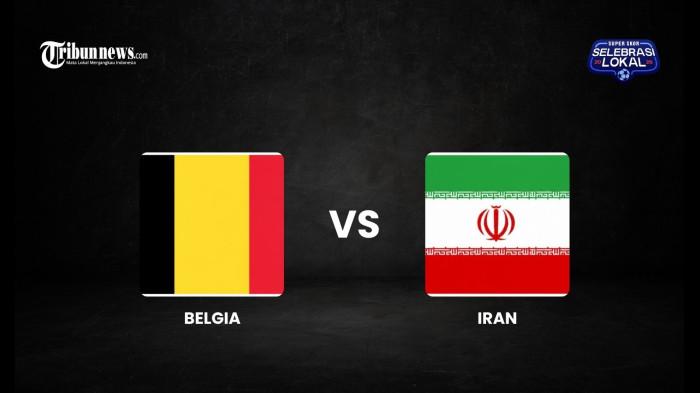 BELGIA VS IRAN - Bendera Timnas Belgia vs Bendera Timnas Iran. Kedua tim bakal bertemu pada laga penyisihan Grup G Piala Dunia 2026