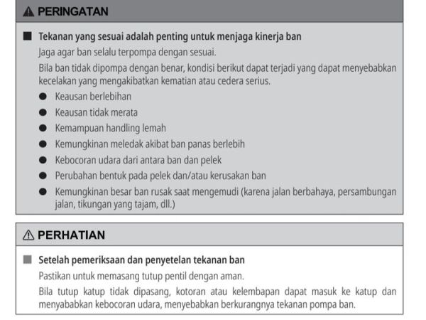 Penjelasan tekanan ban untuk mobil hybrid