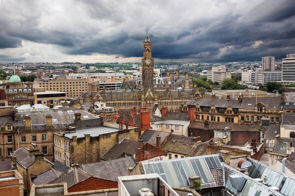 Elevated view of Bradford, Yorkshire Elevated view of Bradford, Yorkshire
