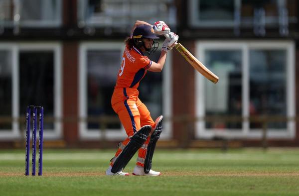 Phebe Molkenboer of Netherlands during the ICC Women's T20 World Cup England & Wales 2026 warm up match.