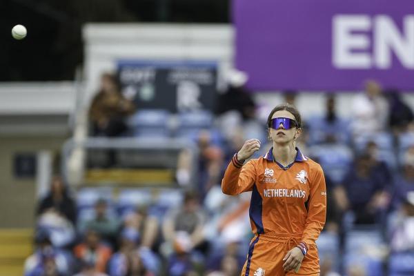 Silver Siegers of the Netherlands during the ICC Women's T20 World Cup Group 1 match between India and the Netherlands at Headingley Cricket Ground in 2026.