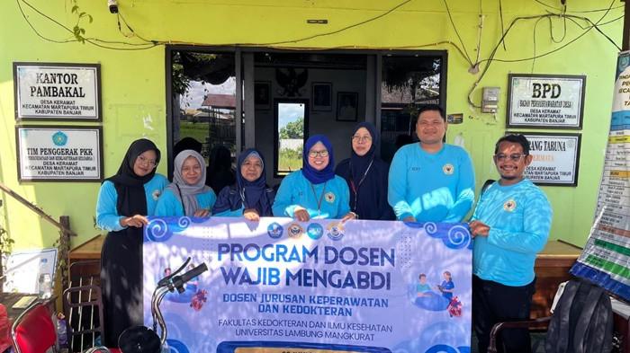 Tim PDWA FKIK ULM melasanakan pengabdian masyarakat Keramat Martapura
