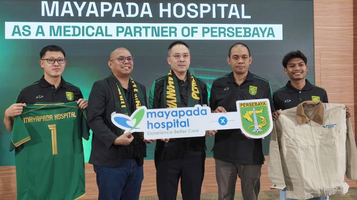 KERJA SAMA - Suasana peresmian kerja sama Persebaya dengan Mayapada Hospital Surabaya (MHSB) sebagai Official Medical Partner untuk musim 2026/2027. Peresmian kerja sama ini dilakukan di Mayapada Hospital Surabaya, Jawa Timur, Rabu (24/6/2026).