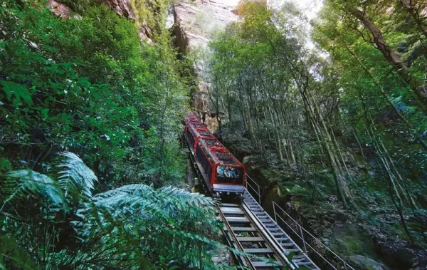 Ilustrasi destinasi wisata di New South Wales, Australia.