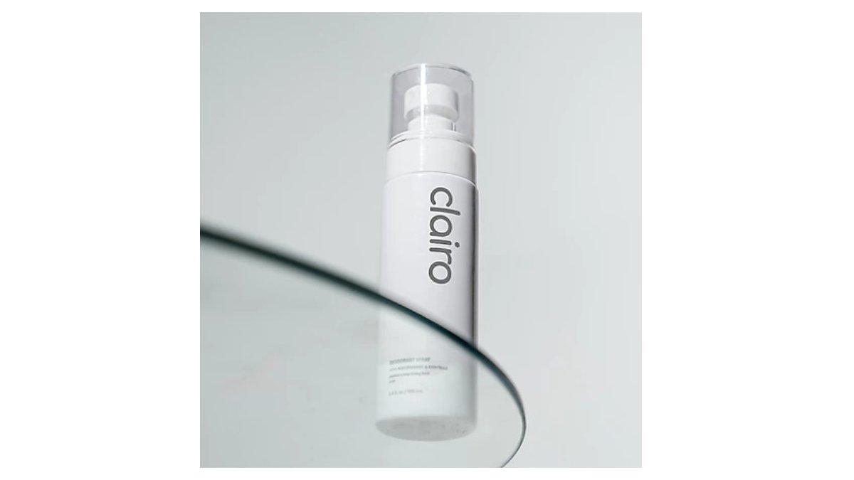 Ilustrasi Clairo natural deodorant spray tawas with niacinamide dan centella extract