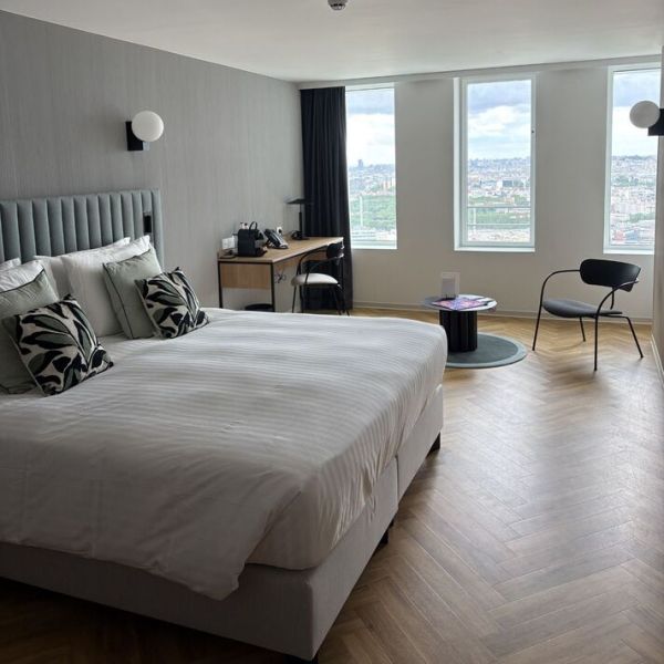 My room was spacious with a large, comfortable bed