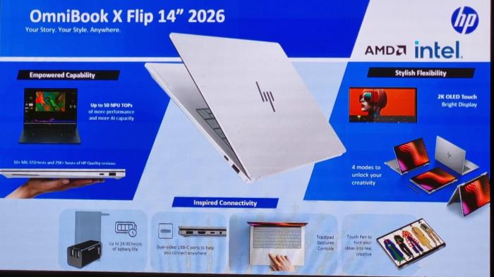 Perangkat laptop HP OmniBook X Flip