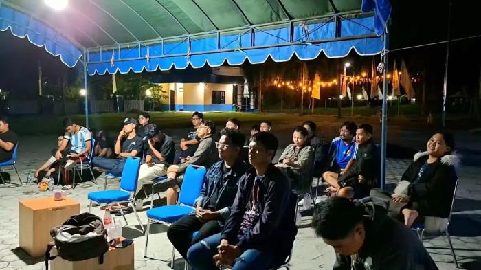 SUASANA - Suasana nobar Piala Dunia 2026. Gemuruh dukungan tercipta saat nonton bareng Siaran Langsung TVRI Portugal Vs Kongo di Palangka Raya Kalteng, Kamis (18/6). Tim Cristiano Ronaldo sempat unggul