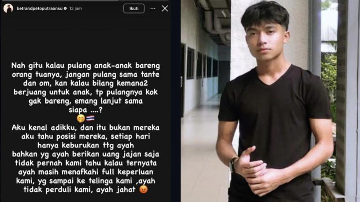 CURHATAN BETRAND PETO - Betrand Peto soroti sikap dingin adik-adiknya saat bertemu Ruben Onsu, tangkapan layar dilakukan pada Kamis (25/6/2026).