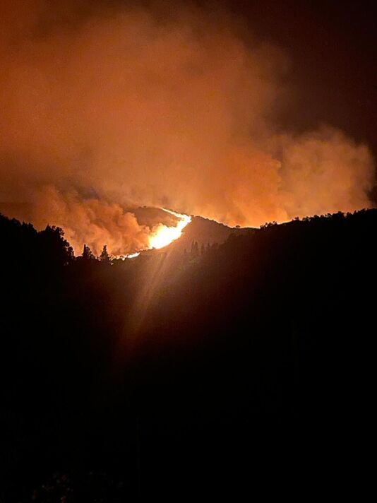 A fire eruped in hills A fire eruped in hills