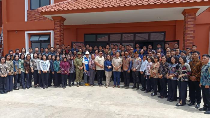 TINJAU: Menteri Luar Negeri Republik Indonesia yang juga Kepala Lembaga Perguruan Taman Taruna Nusantara (LPTTN), Sugiono, melakukan kunjungan kerja ke Kampus SMA Taruna Nusantara Langowan, Kabupaten Minahasa, Sabtu (27/6/2026)
