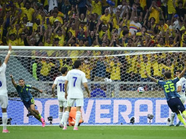 Selebrasi Daniel Munoz usai menjebol gawang Uzbekistan dalam duel perdana di Grup K Piala Dunia 2026, Kamis (18/6/2026) pagi WIB.