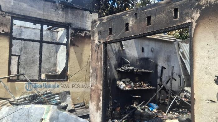KEBAKARAN - Tiga unit rumah di Lingkungan 4, Kelurahan Maasing, Manado terbakar pada Minggu (28/6/2026).