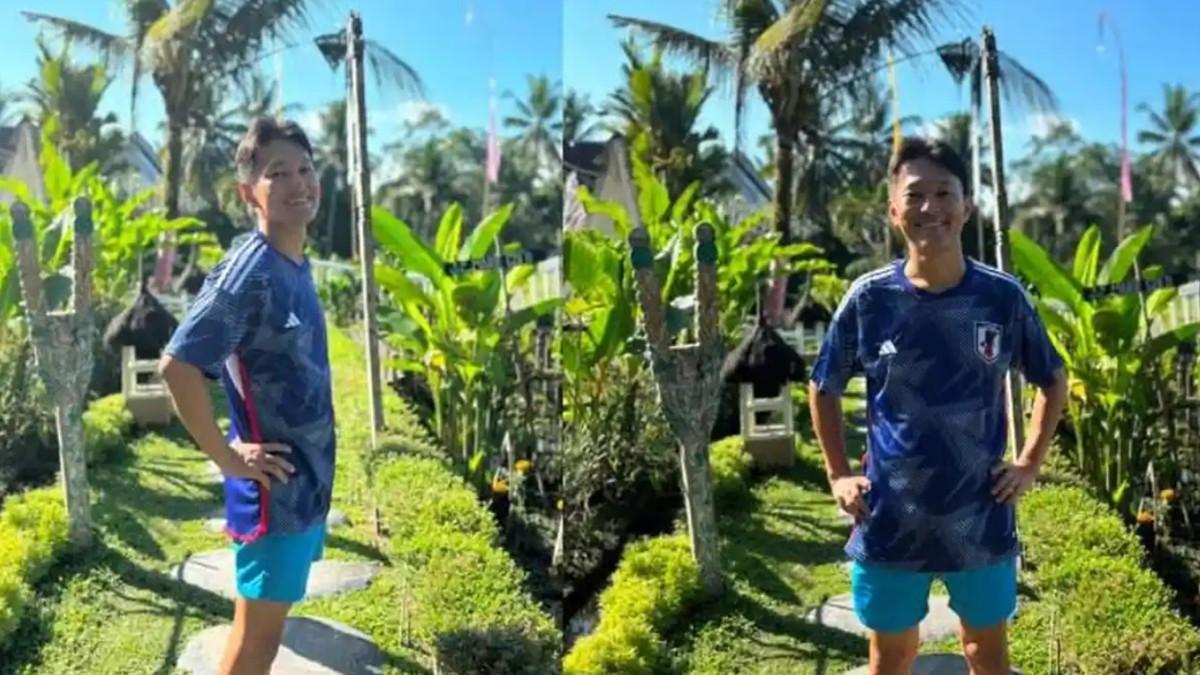 WARGA JEPANG DI BALI - Yutaka Tokunaga, warga negara Jepang yang kini menetap di Denpasar Bali. Warga Jepang di Bali Tetap Optimis Hadapi Brasil di Babak 32 Besar Piala Dunia 2026