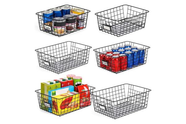 VITEVER 6 Pack Wire Baskets Credit: Amazon