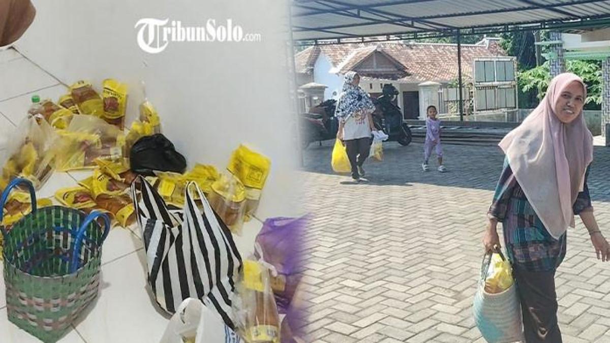 BERMASALAH - Warga Desa Gading, Kecamatan Tanon, Kabupaten Sragen, membawa produk MinyaKita yang bermasalah, Minggu (28/6/2026). Polemik minyak goreng Minyakita bantuan pangan Bulog yang diduga berbau minyak tanah atau solar juga terjadi di Kabupaten Sragen.