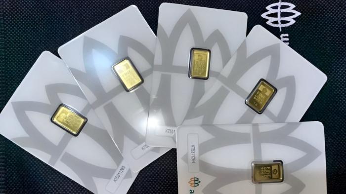 ANJLOK LAGI- Harga emas PT Aneka Tambang (Antam) pada Senin, 29 Juni 2026 anjlok. Kini harganya turun berkisar Rp 15.000 per gram.
