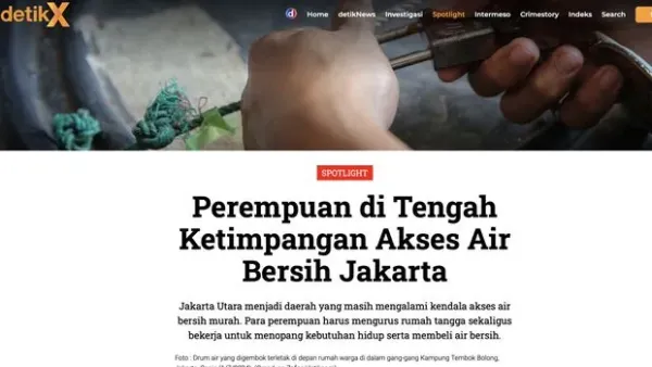 Akses air bersih di Jakarta timpang (arsip detikX) 5 Juli 2024.