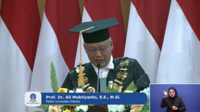 Rektor Universitas Terbuka, Prof. Dr. Ali Muktiyanto, S.E., M.Si.,