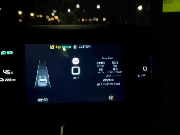 Konsumsi listrik MGS5 EV Magnify Max pada pengetesan rute Kombinasi