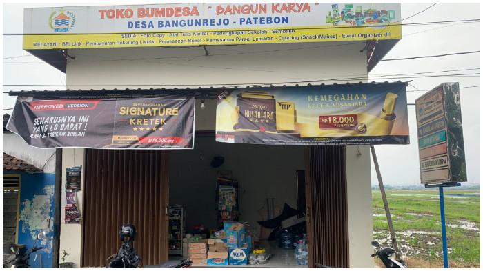 Toko BUMDes Bangun Karya yang terletak di Patebon, Kabupaten Kendal, Jawa Tengah.