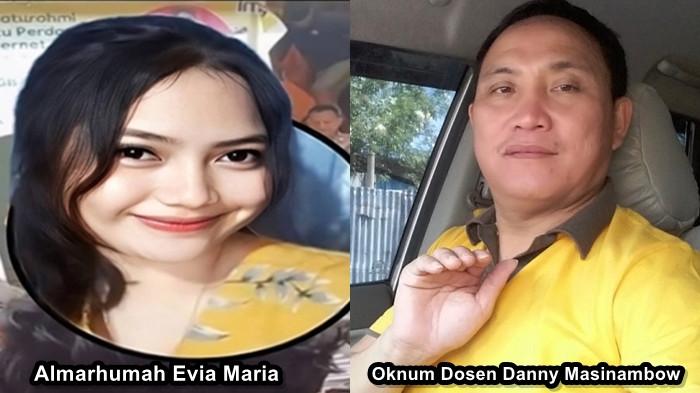 MAHASISWI UNIMA - Kolase foto Evia Maria dan Dosen Danny Masinambow.