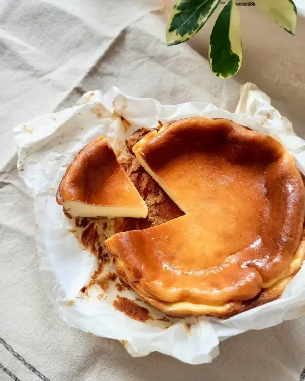 Basque burnt cheesecake.