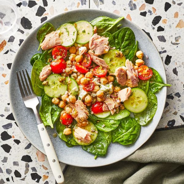 Chickpea Tuna Salad Credit: Photography / Caitlin Bensel, Food Styling / Ruth Blackburn