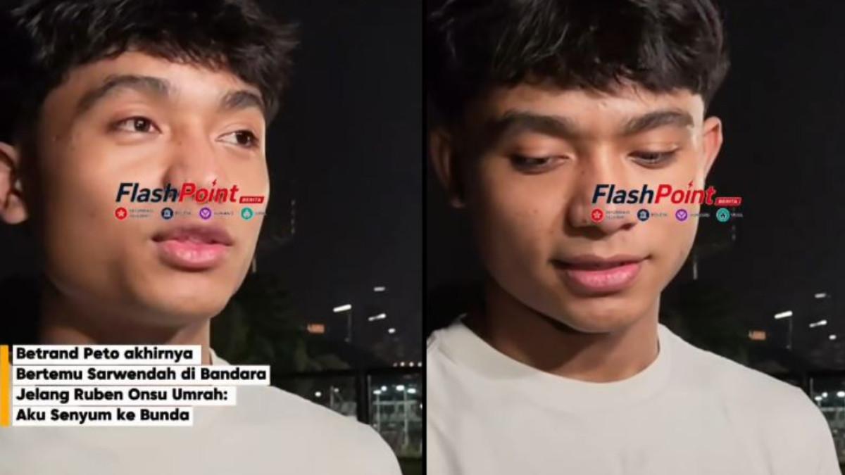 Meski sempat berpapasan dengan Sarwendah, Betrand Peto memilih untuk tidak banyak berinteraksi. 