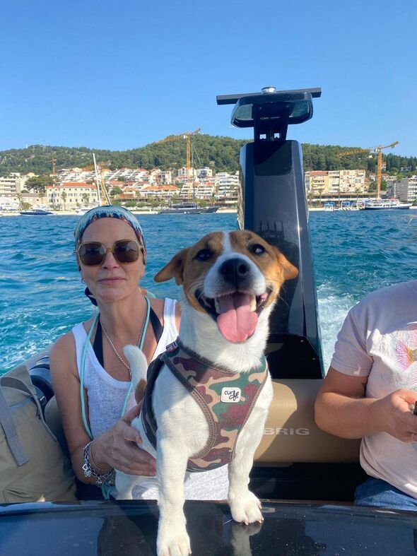 Maria Randall and Sid the dog