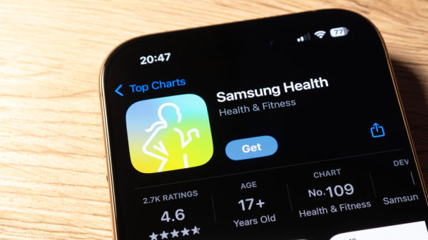 The Samsung Health app on the Apple App Store